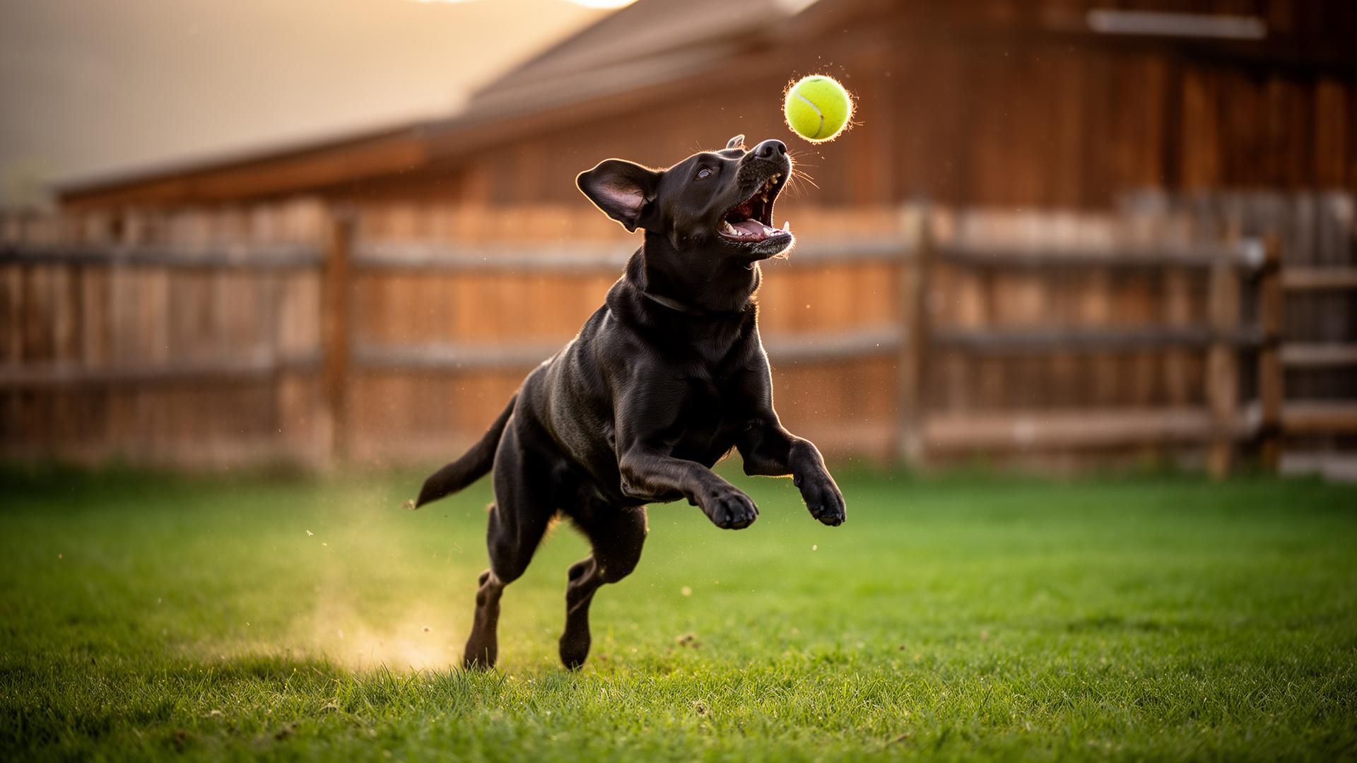 Happy dogs running on a Colorado ranch